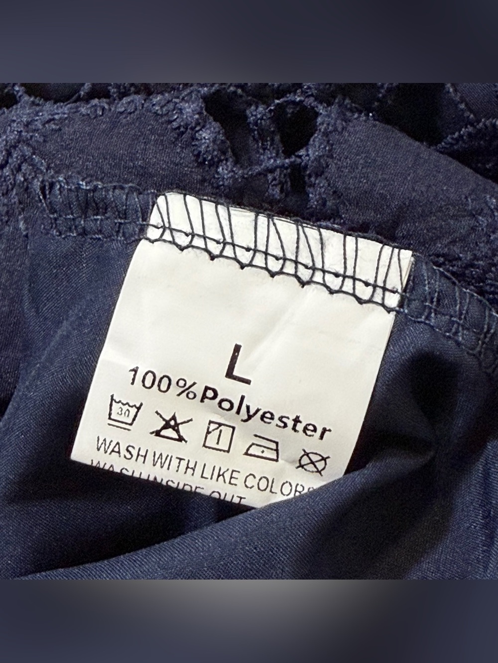 Women’s Navy Eyelet Delaney Dress Maxi - Picture 10 of 14